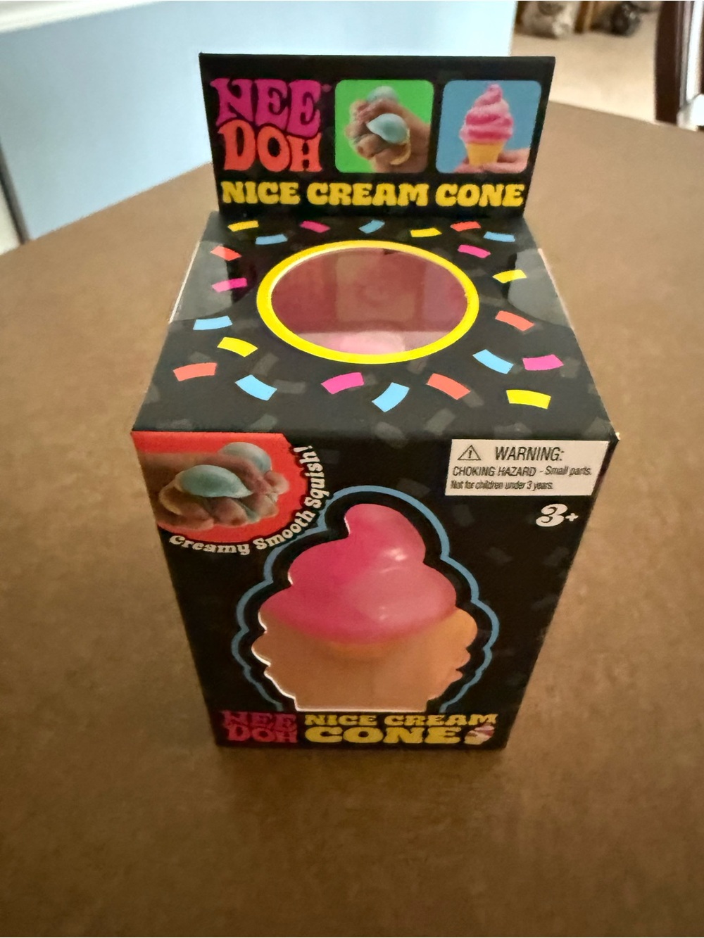 Nee Doh NIce Cream Cone Squishy sensory toy- pink - Picture 2 of 3